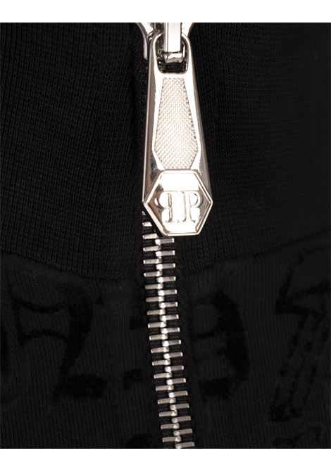Felpa Con Zip Philipp Plein Gothic Nera PHILIPP PLEIN | PAECMJB3660PJO002N02